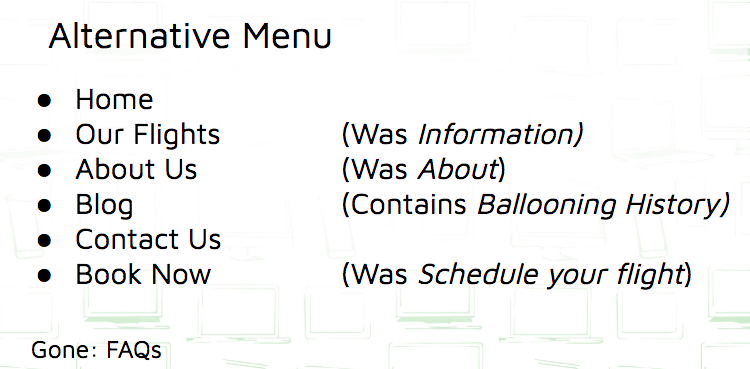 Alternative Menu